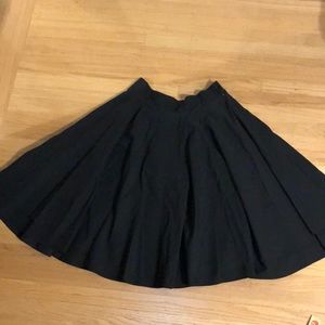 Black retro swing skirt